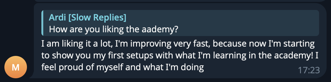 Screenshot of Martin's message on Telegram, Sep 16, 2026