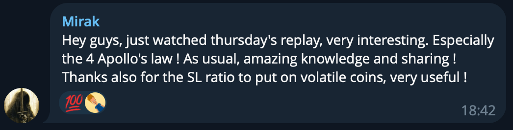 Screenshot of Mirak's message on Telegram, Oct 4, 2026