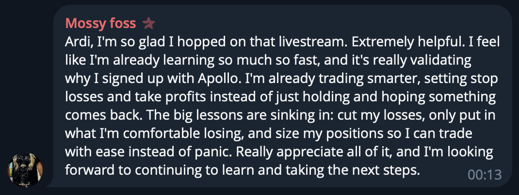 Screenshot of @Mossy_Foss's message on Telegram, Sep 10, 2026